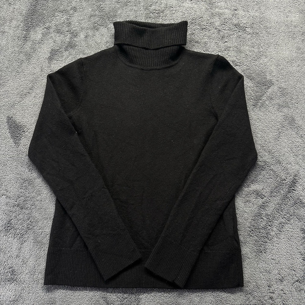 Kids Brooks Brothers Turtleneck Wool Sweater Size Medium SaxXon Wool Black
